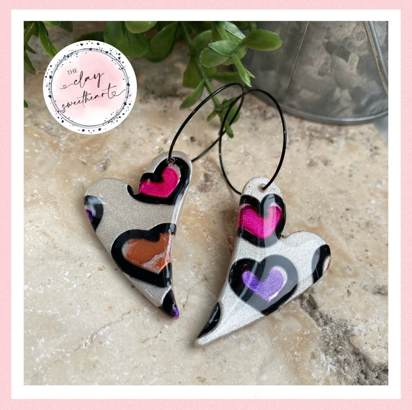 2843 Polymer clay earrings