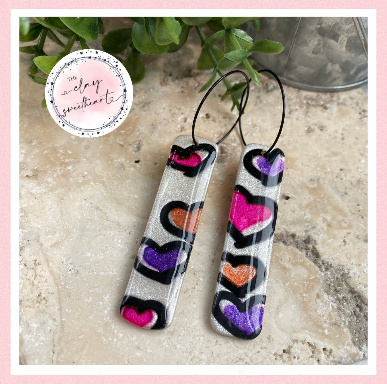 2844 Polymer clay earrings