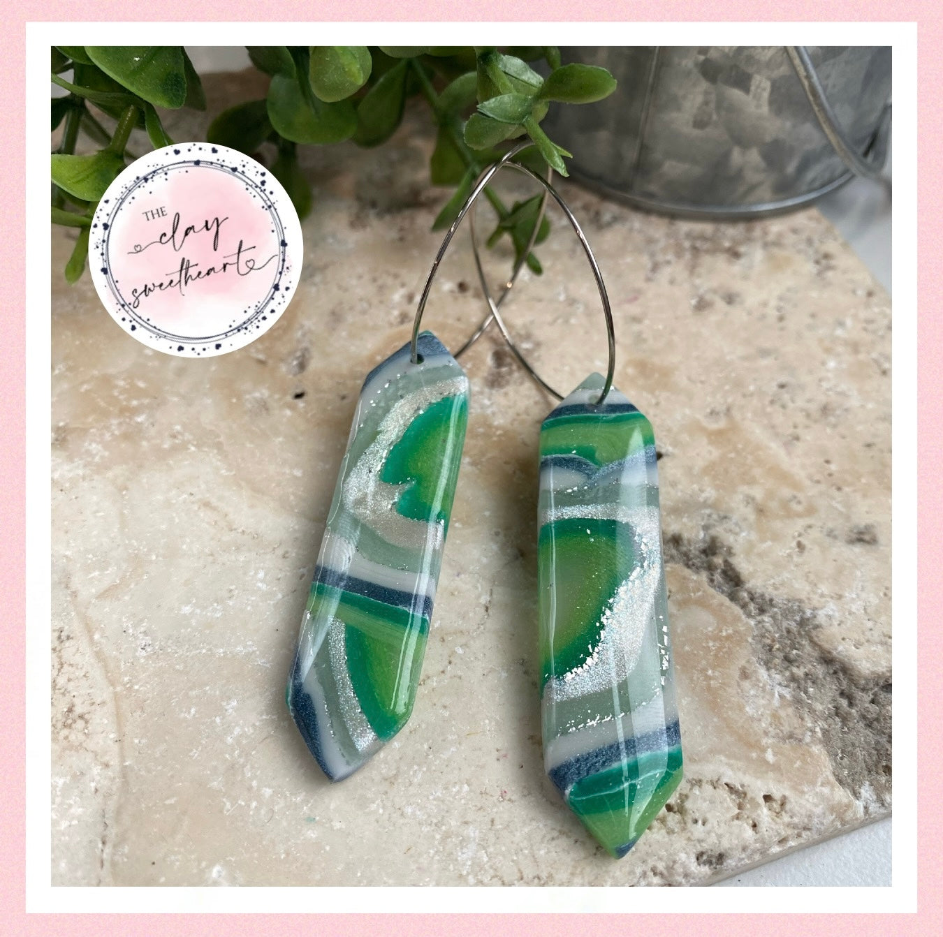 2845 Polymer clay earrings