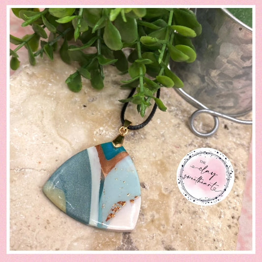 2430 blue triangle necklace