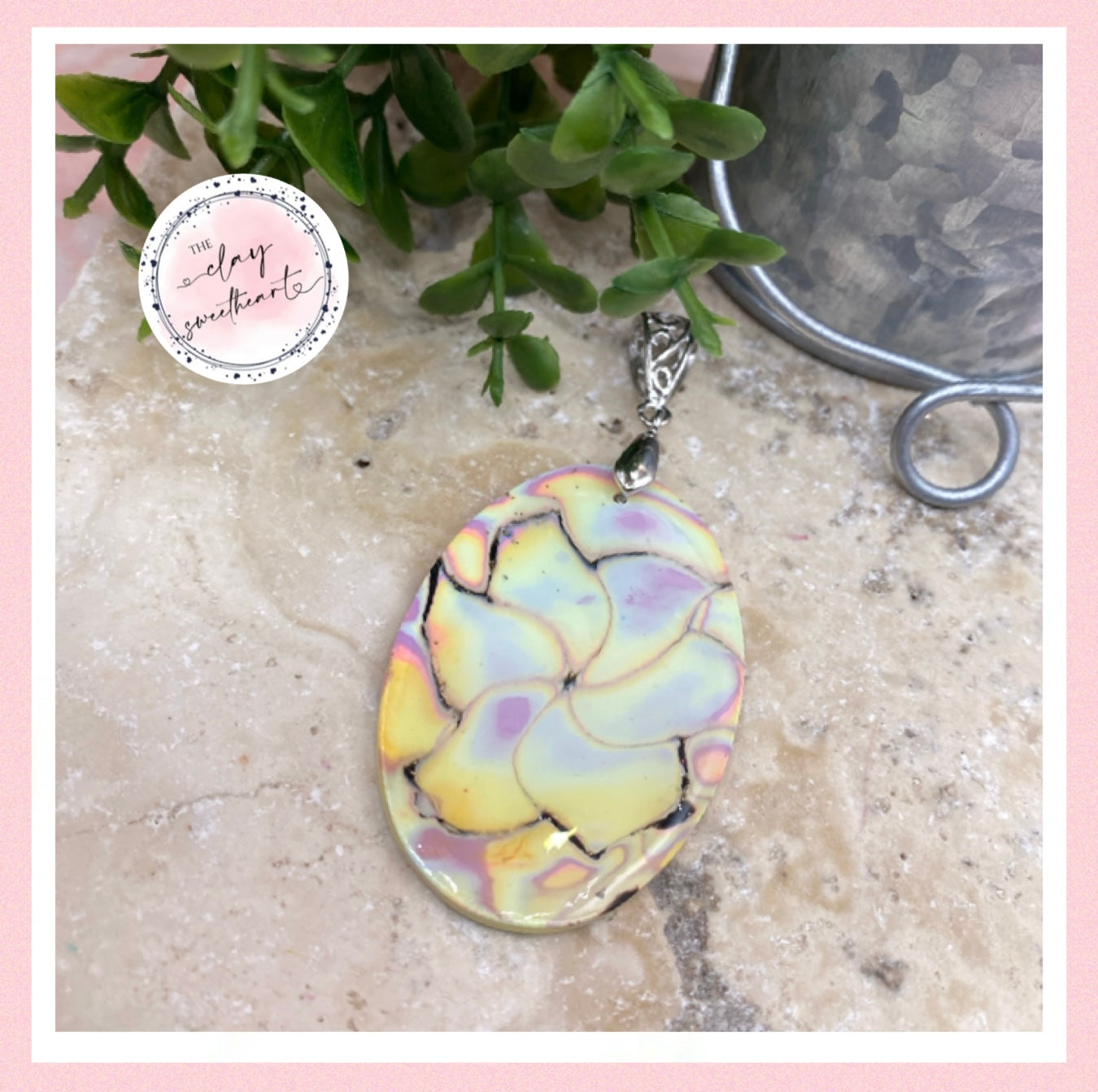 2782 Polymer clay necklace