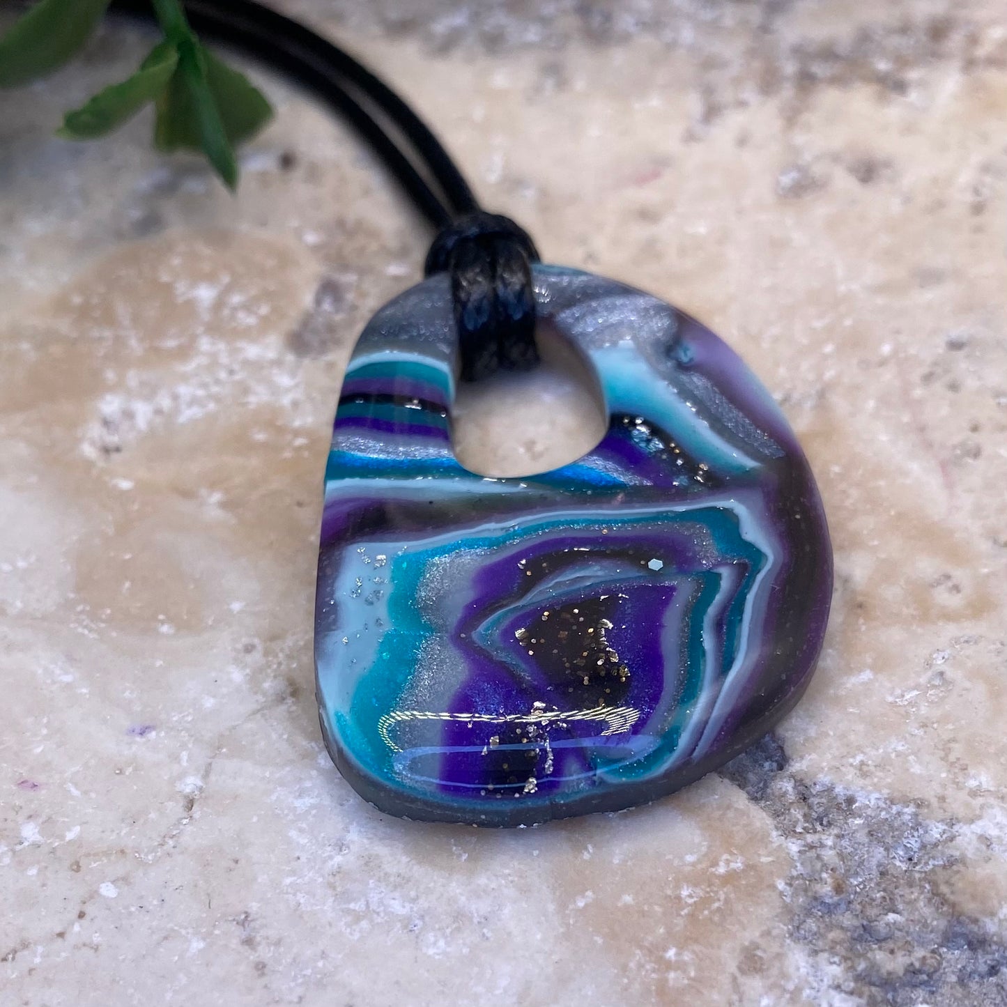 908 polymer clay necklace