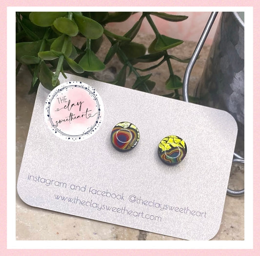 803 polymer clay stud earrings