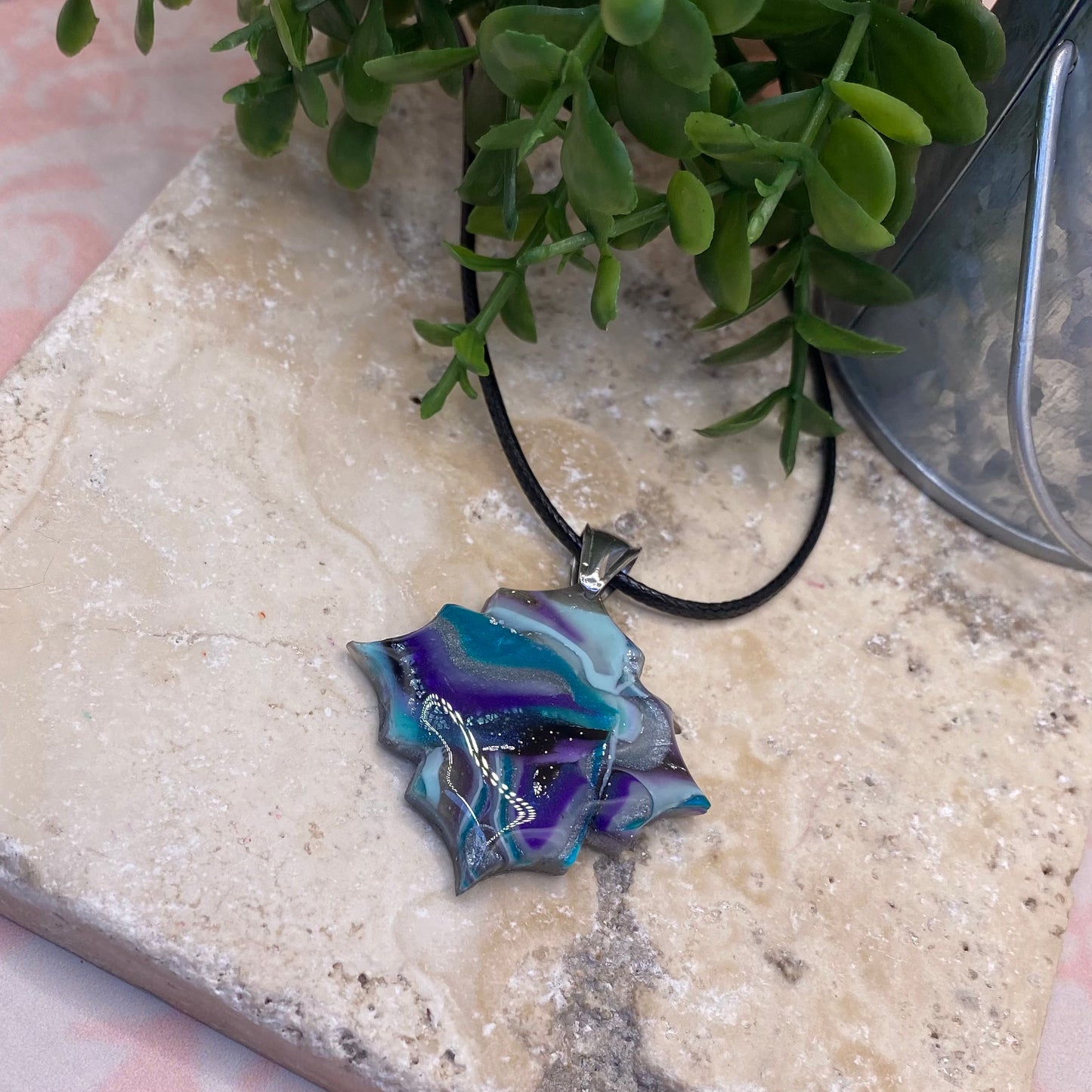 909 polymer clay necklace