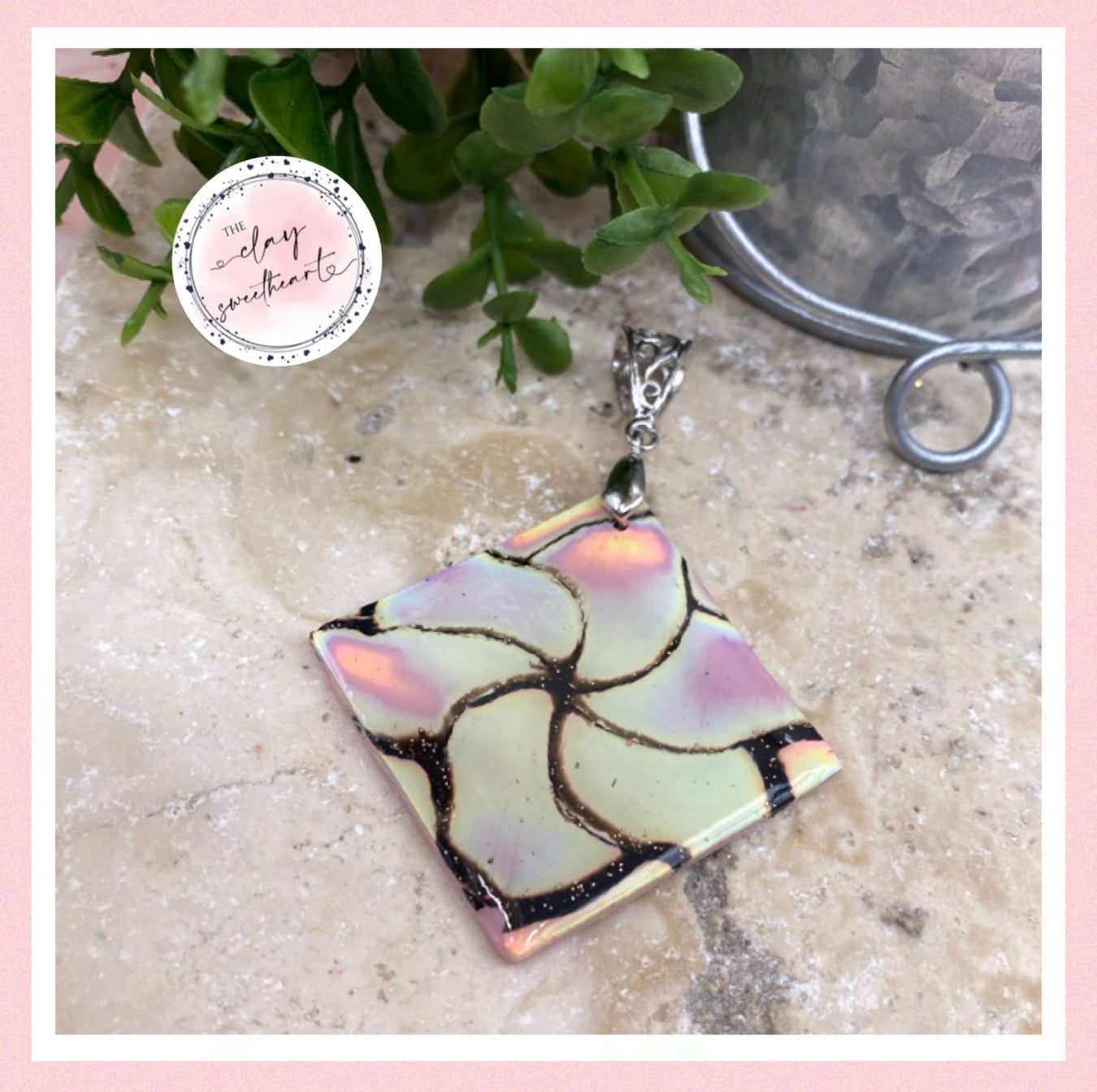 2781 Polymer clay necklace