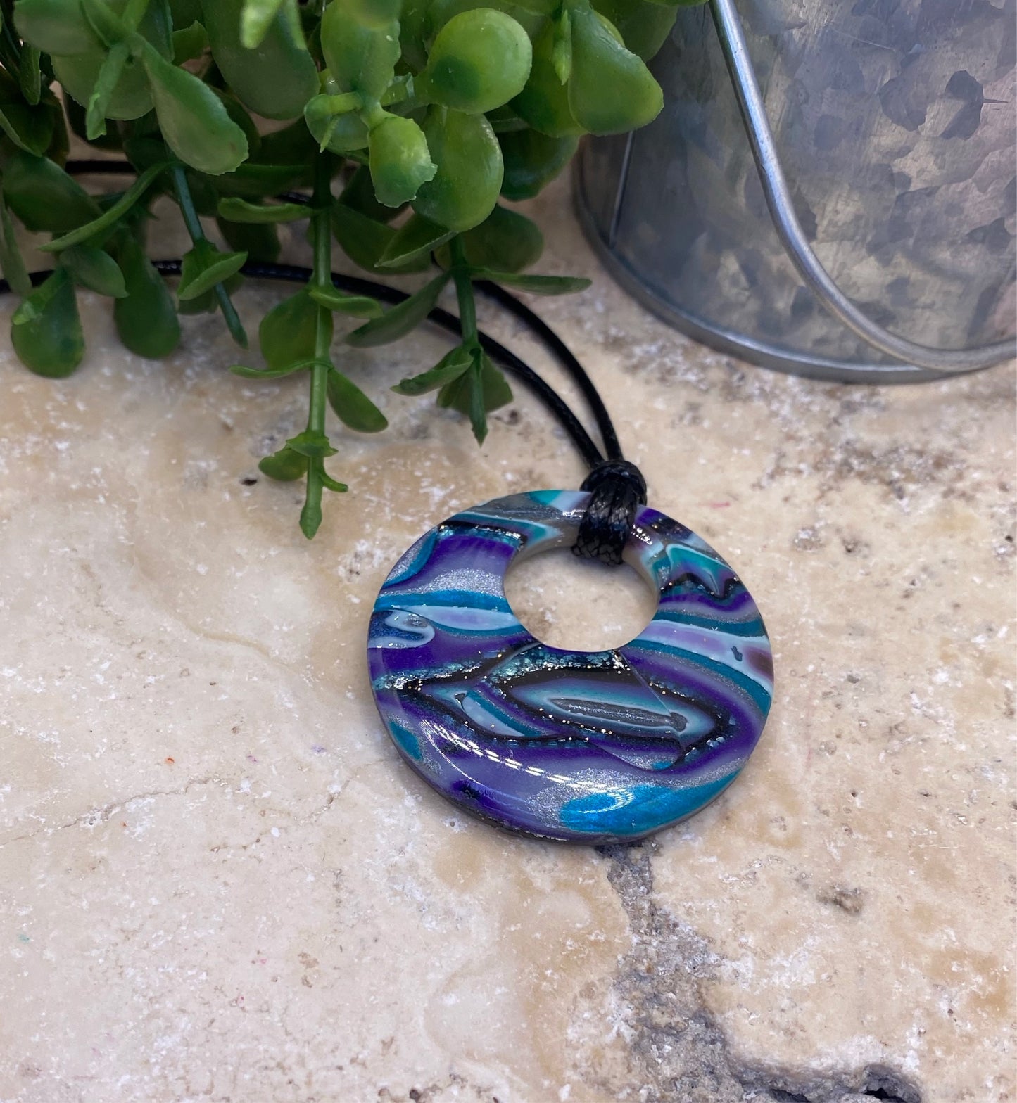 911 polymer clay necklace