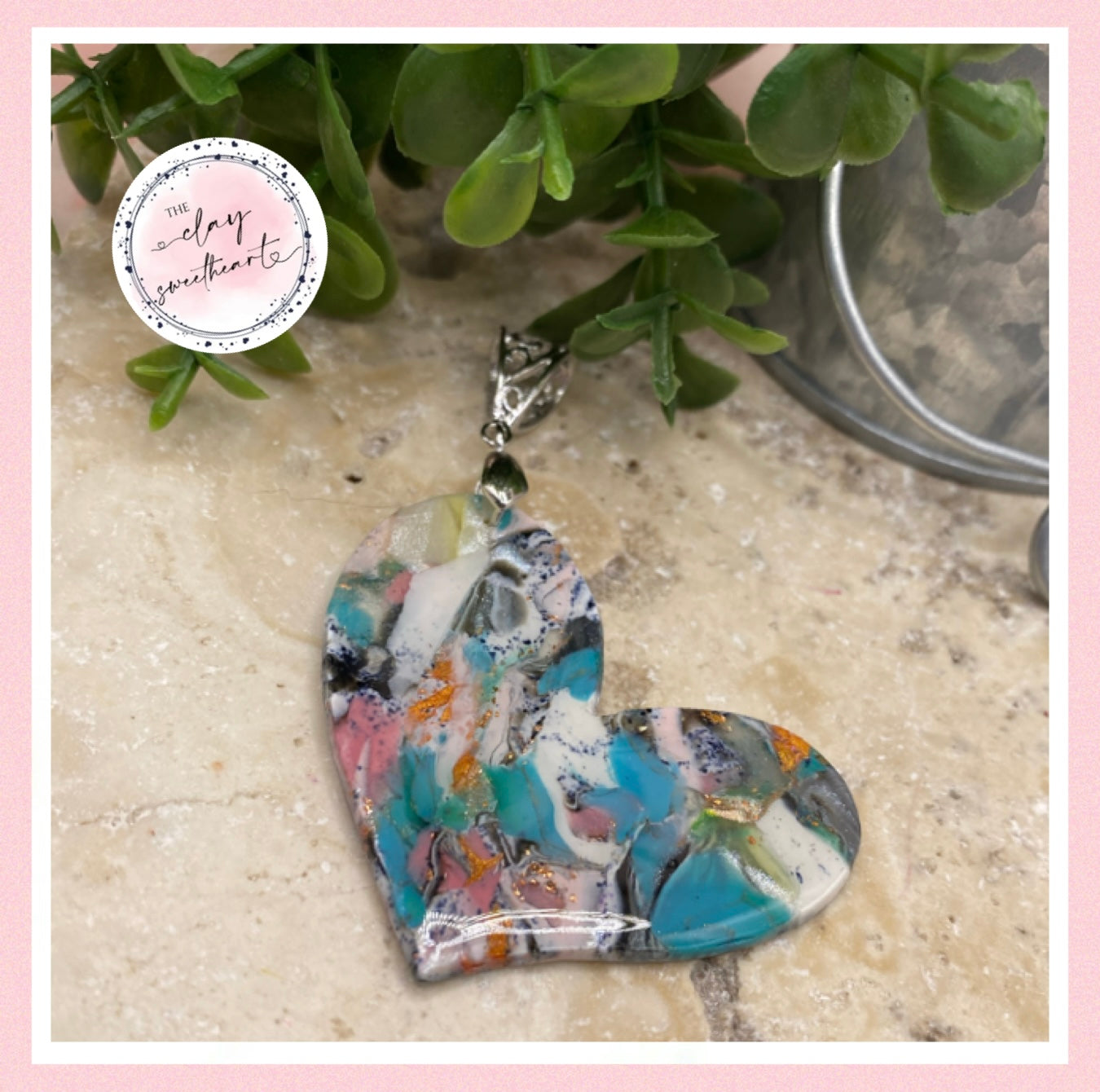 2753 Polymer clay necklace