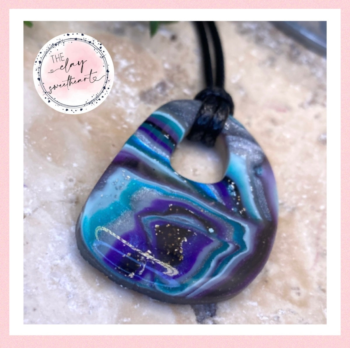 908 polymer clay necklace