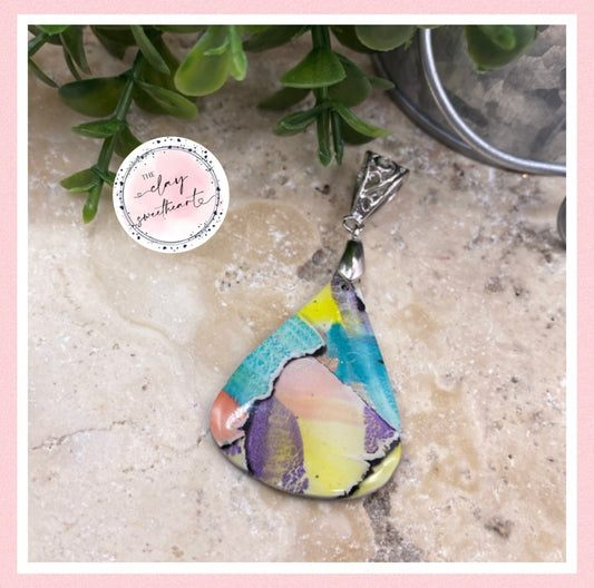 2736 Polymer clay necklace