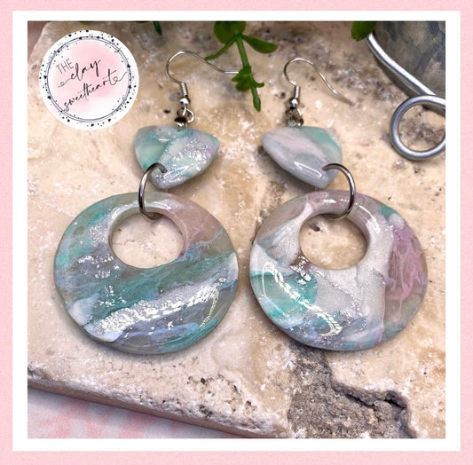 404 polymer clay hoop earrings