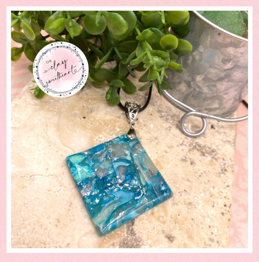 2428 blue square necklace