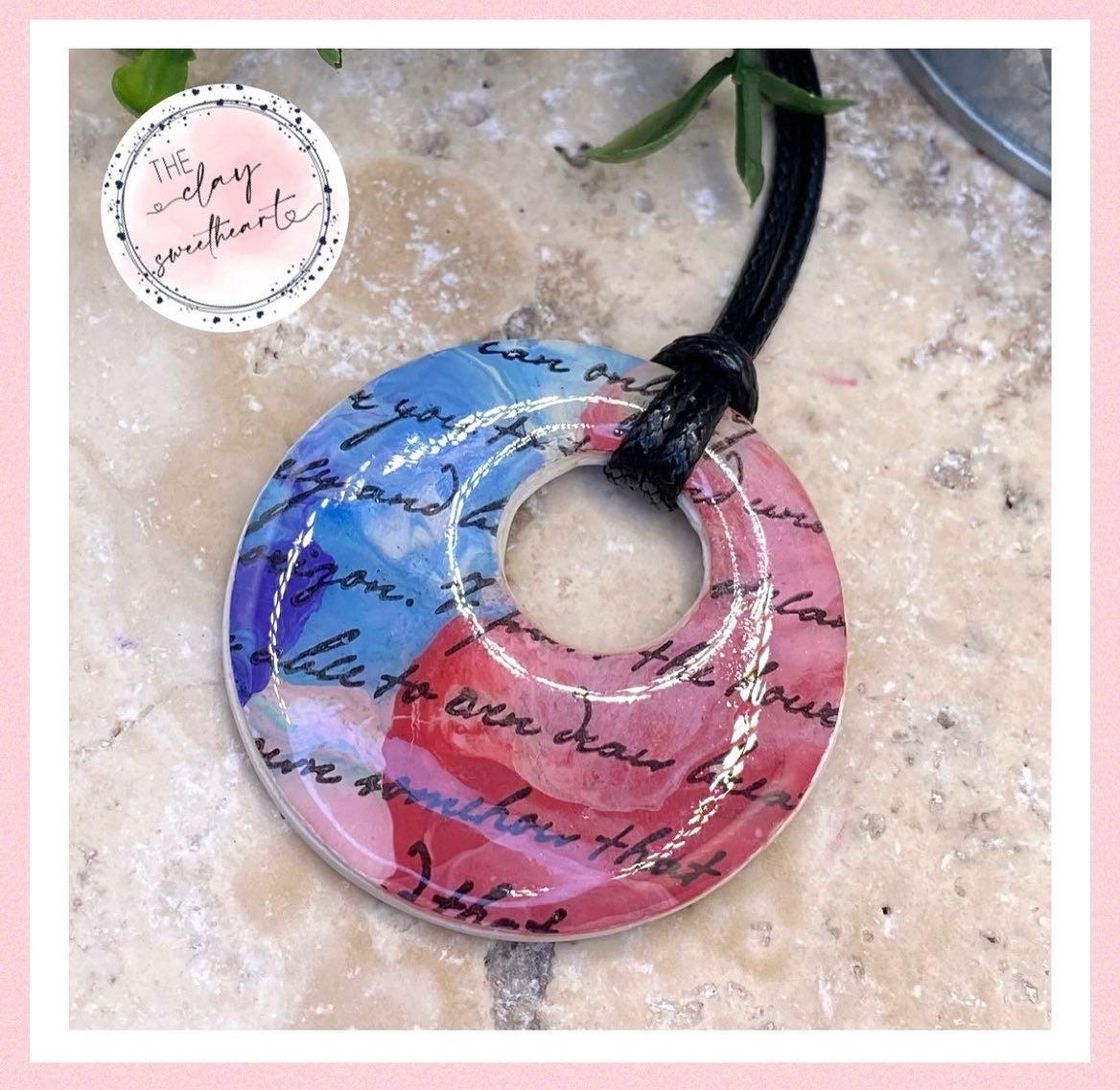 1101 polymer clay necklace