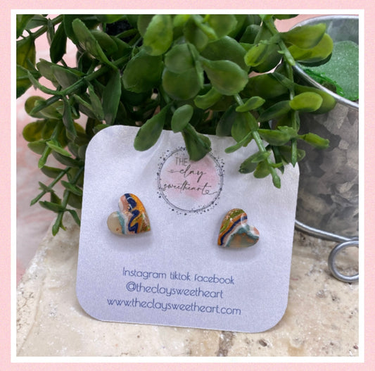 2792 Polymer clay stud earrings