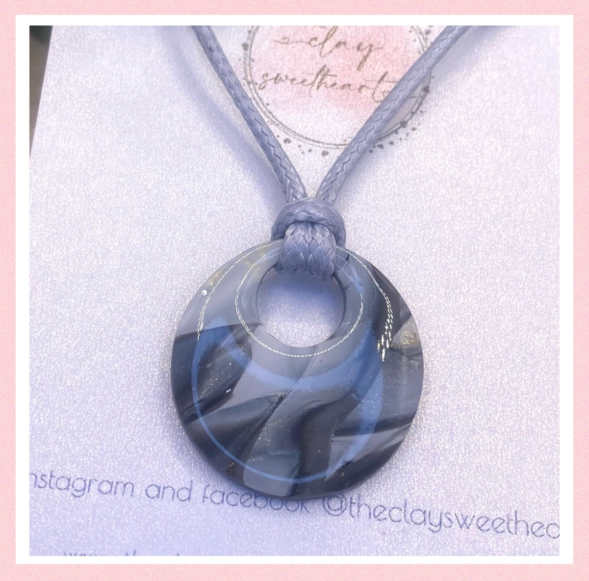 1009 polymer clay necklace