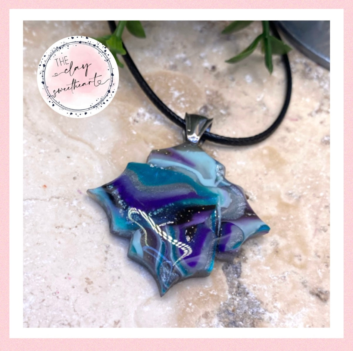 909 polymer clay necklace