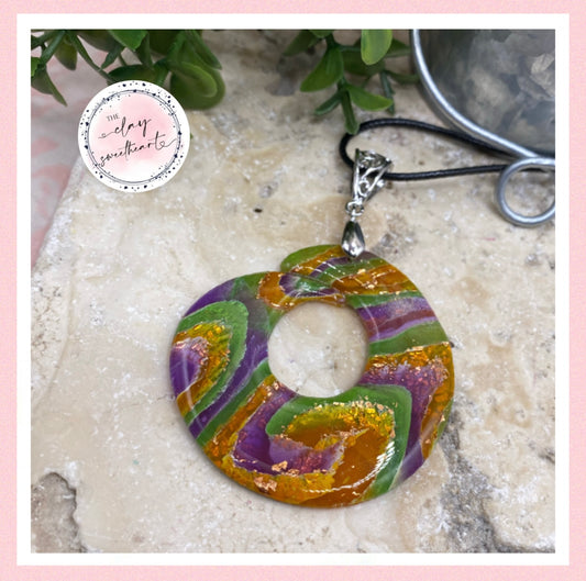 2663 Polymer clay necklace